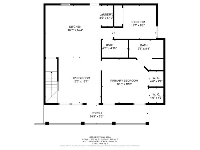 Main level floor plan - 105 Bobby Ridge Dr