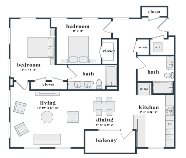 Floorplan - Rise on 8th Apartments