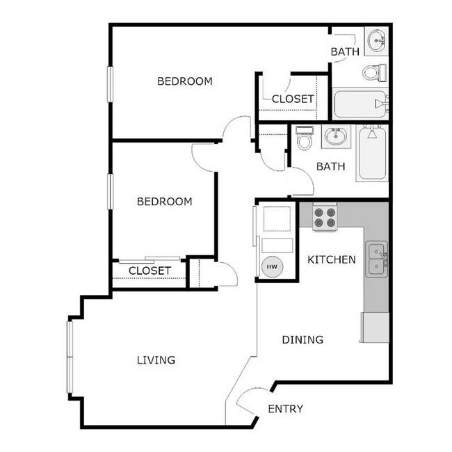 Floorplan - PROSPECTORS POINT APARTMENTS