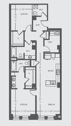 2BR/2BA - City Federal Condominium