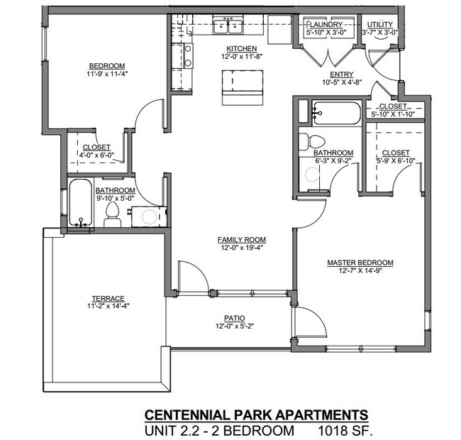 Floorplan - Centennial Park Apartments