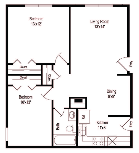 Floorplan - Stonebridge Apartments