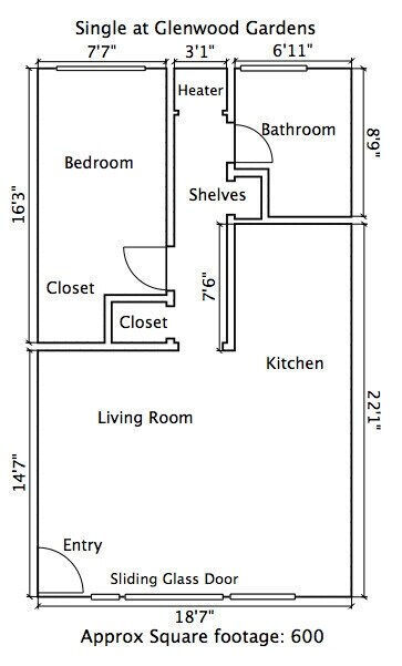 Floorplan - Glenwood Garden Apartments