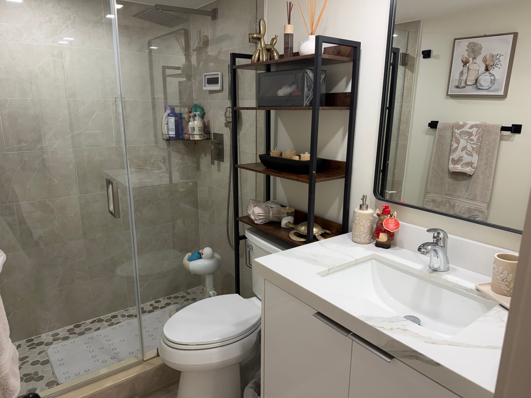 Second Bathroom - Shower & Vanity - 5555 Collins Ave