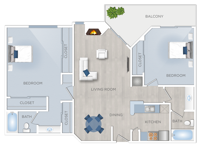 Floorplan - Chelsea Court Apartments