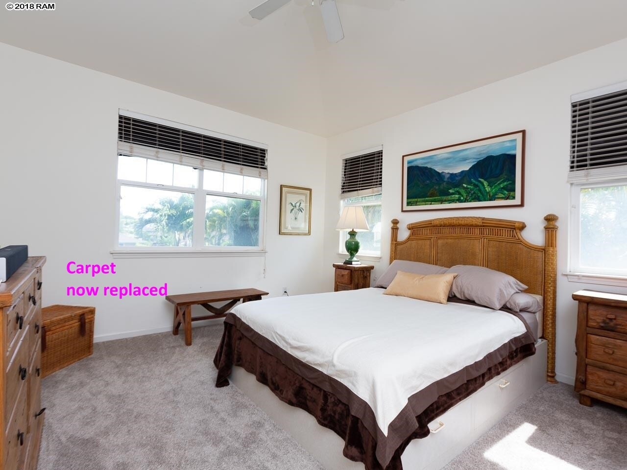 Master Bedroom - prior tenants furniture - 214 A Kuli Puu St