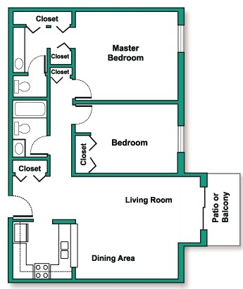 2BR/1.5BA - Royal Oak Condos & Willows of Greys Lake Apts
