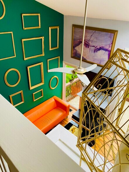 Living room view from loft - 2311 Maryland Ave