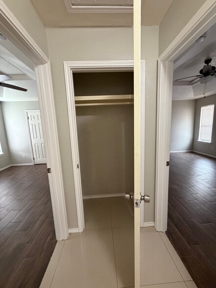 Storage closet seperating bedrooms - 2201 Umbel St