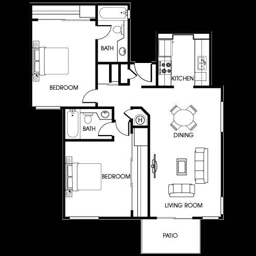 Plan C - Spring Lakes Apartment Homes