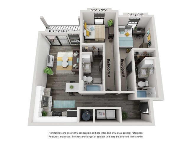 Two Garden Floorplan - Atlas Athens