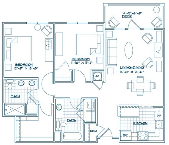 The Cambridge | 2 Bed / 2 Bath - The Lodge at BridgeMill