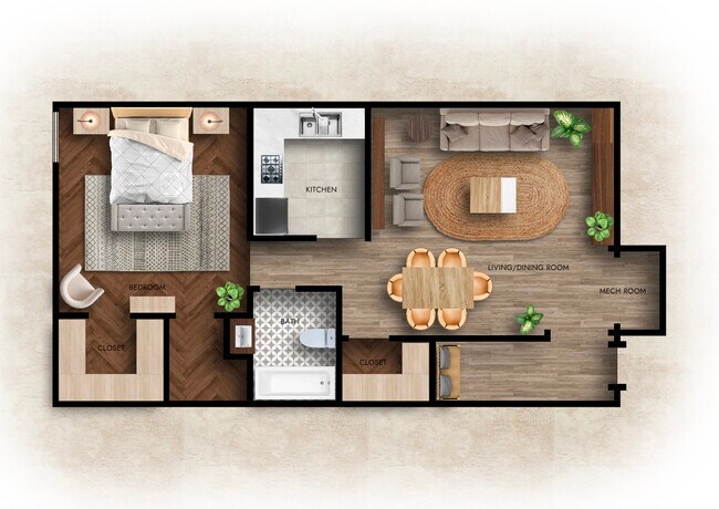 Floorplan - Hilltop/Parkview Apartments