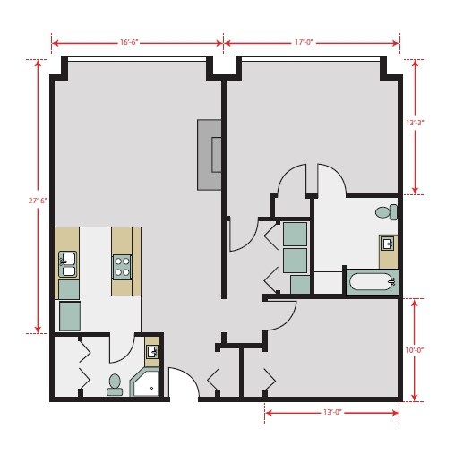 2BR/1.5BA - The Roberson