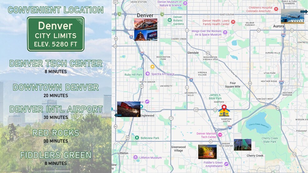 Close to major Denver areas and attractions while still having a great neighborhood feel! - 7896 E Jefferson Pl