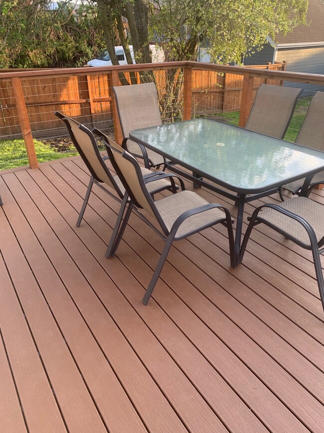 The deck is large enough for patio furniture - 3720 S L St