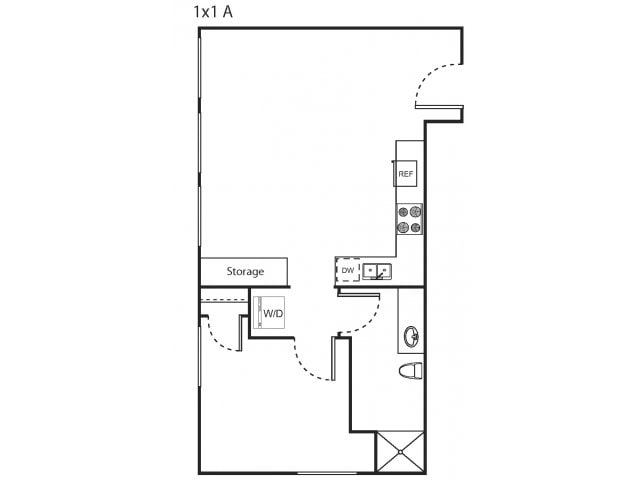 One Bedroom A - Marketside Flats