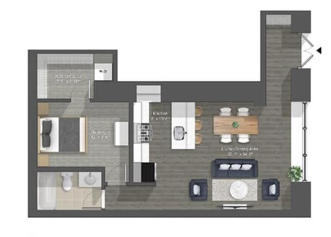 Floorplan - Walnut Street Apartments