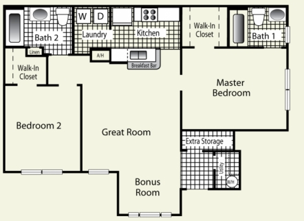 2BR/2BA - West Club Apartments