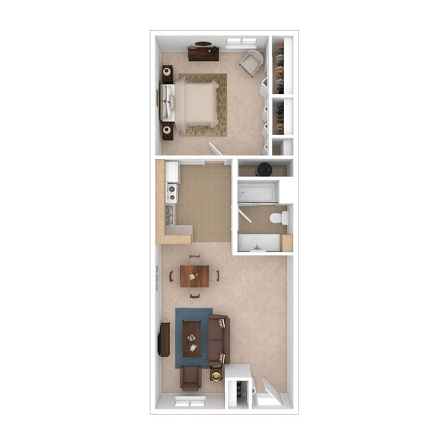One Bedroom - 675 sq. ft. - Beechwood Terrace - Beechwood & Beechwood Terrace Apartments