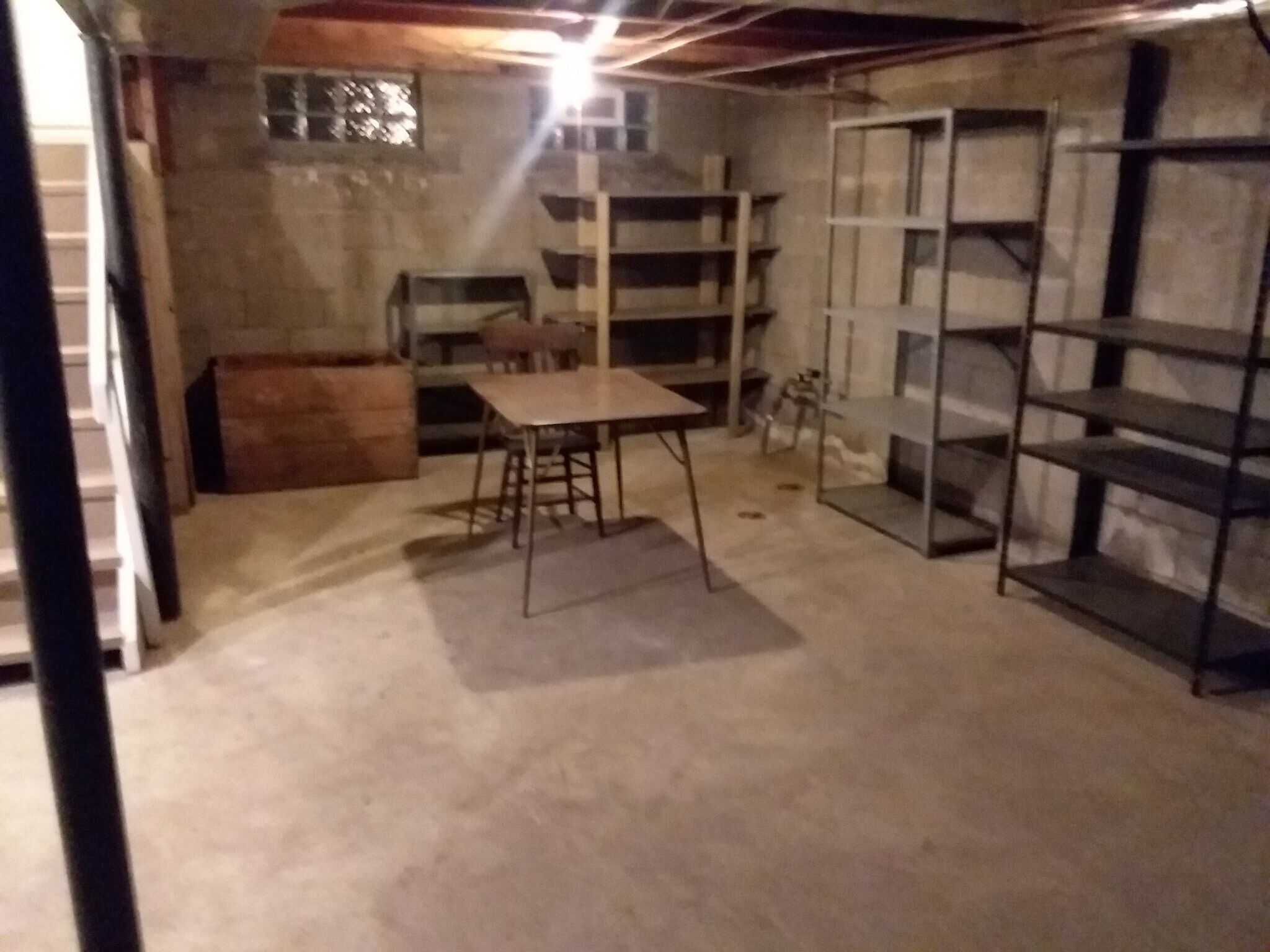 shelving in basement - 711 N Blair Ave
