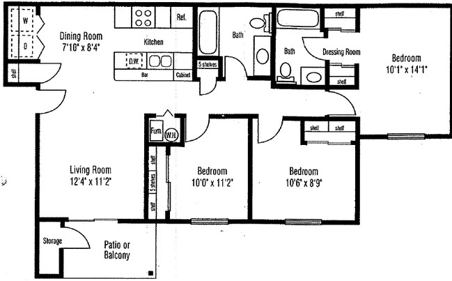 3BR/2BA - Lyons Gate Apartments