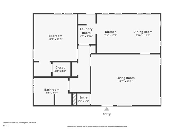 Floor Plan - 1557 S Genesee Ave