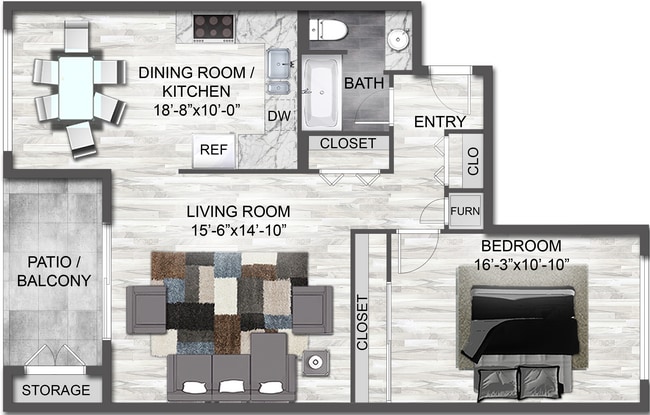 Floorplan - Creekside Apartments