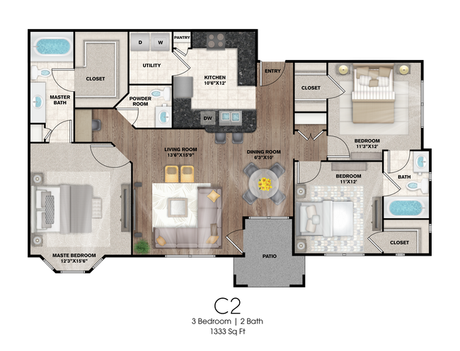 C2-1333Sf.png - Flats on Chapel Apartments