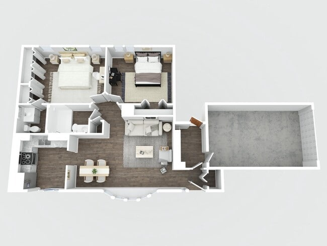 2 Bedroom Cottage - Pleasantwood Apartments & Townhomes
