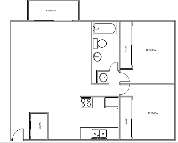 2BR/1BA - Uptown Estates
