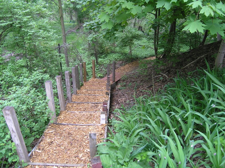 Pathway leading to the riverfront - 416 N Huron St