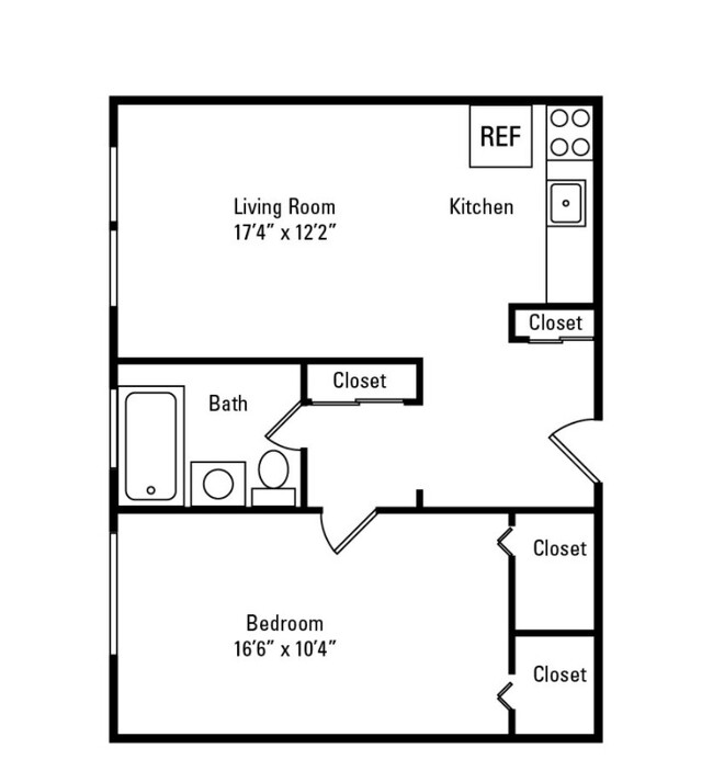 Floorplan - 7100 South Shore Apartment Homes