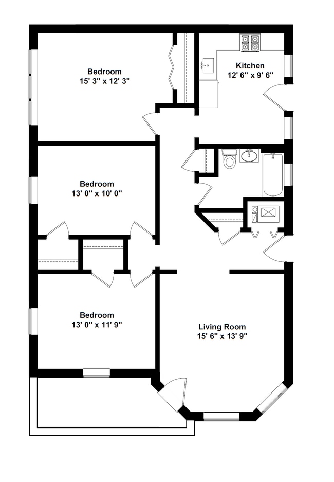 Represents the 1,300 SQFT apartment in the 3402 building - Maynard At Elaine Place