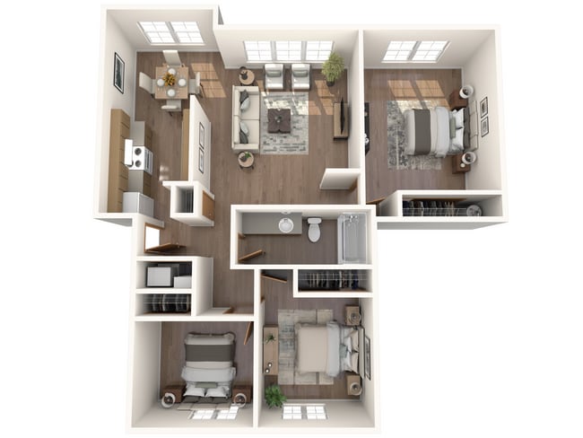 3x2 floor plan Lancaster Terrace Apartments - Lancaster Terrace Apartments