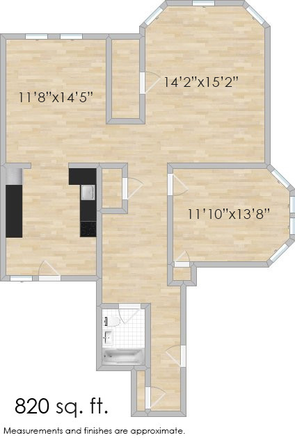 Floorplan - 1228-1230 N. Austin Blvd.