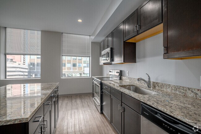 1BD, 1 BA - 760SF - Kitchen - The Seasons at Perk Park