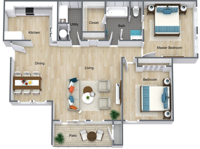 Floorplan - Saddlewood Apartments