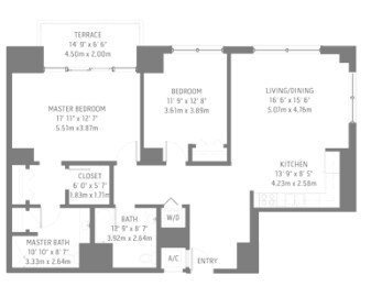 2BR/2BA - Midblock