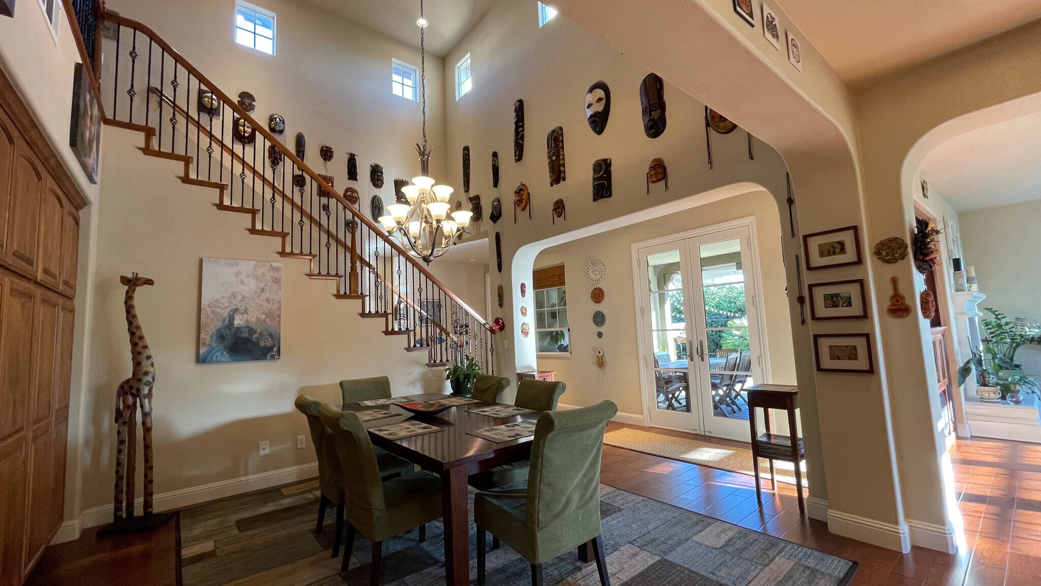 Breakfast Nook with Staircase - 297 Drummond Dr
