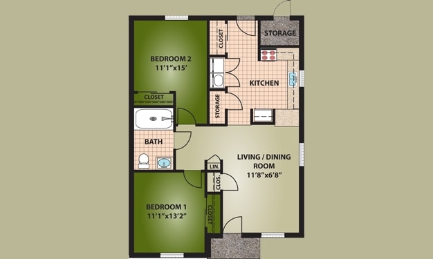 2BR/1BA - Lafayette Mills Apartments