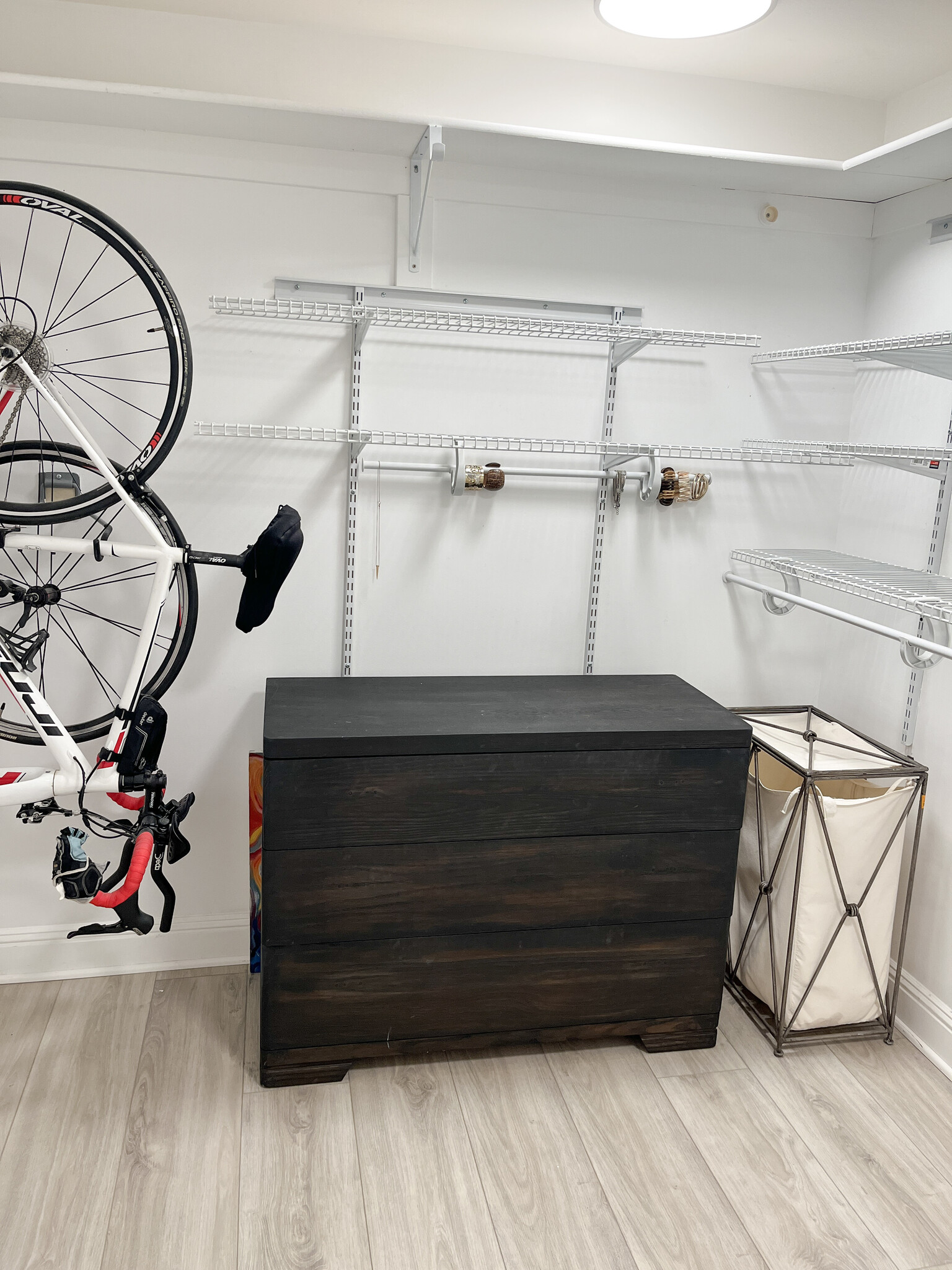 Foldable bike rack will be left on the wall. Bike not included - 5037 Rosewood Ave