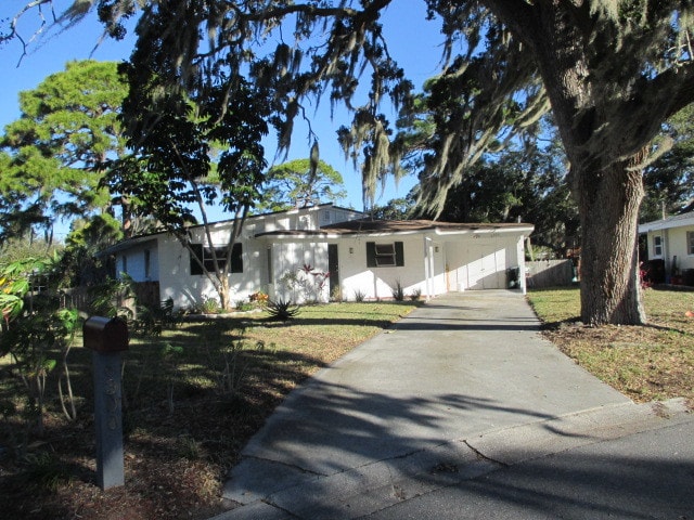 Front with carport and carport shed - 6300 Mosby Pl