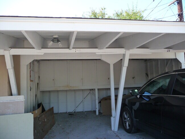 Carport with private storage - 3121 Alma St