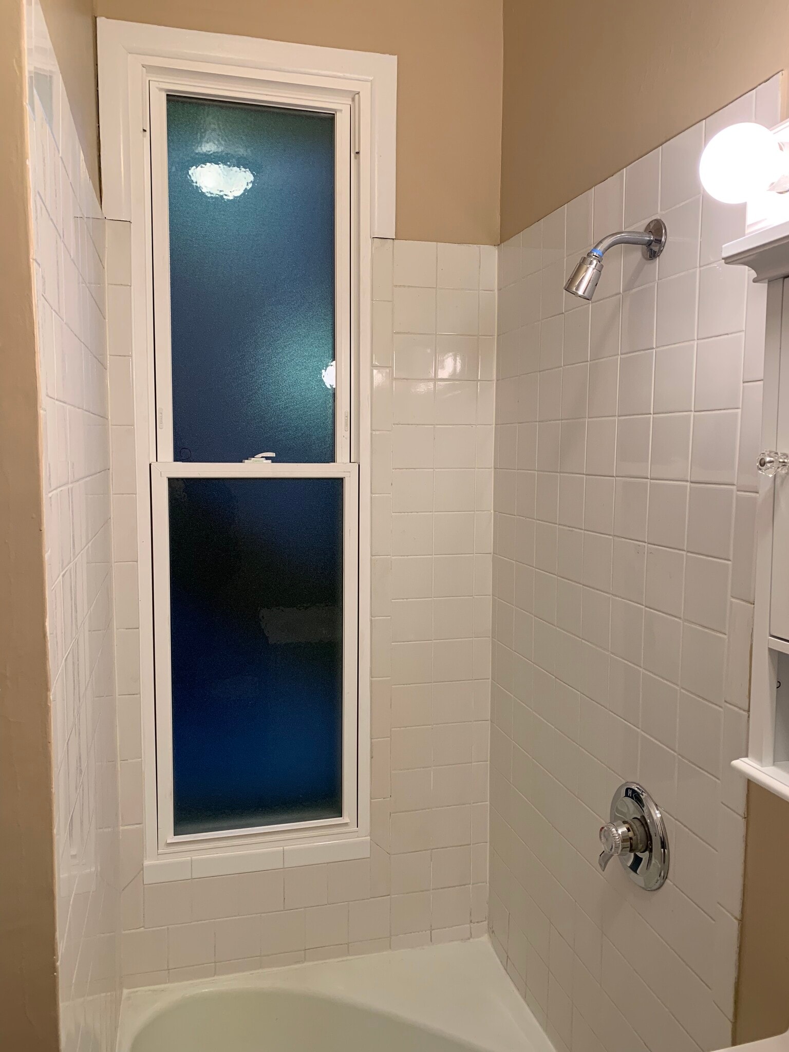 Bathroom - new window and shower head - 2800 N Pine Grove Ave