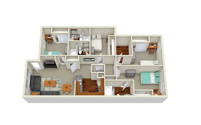 Element Student Living 4x4B - The Element