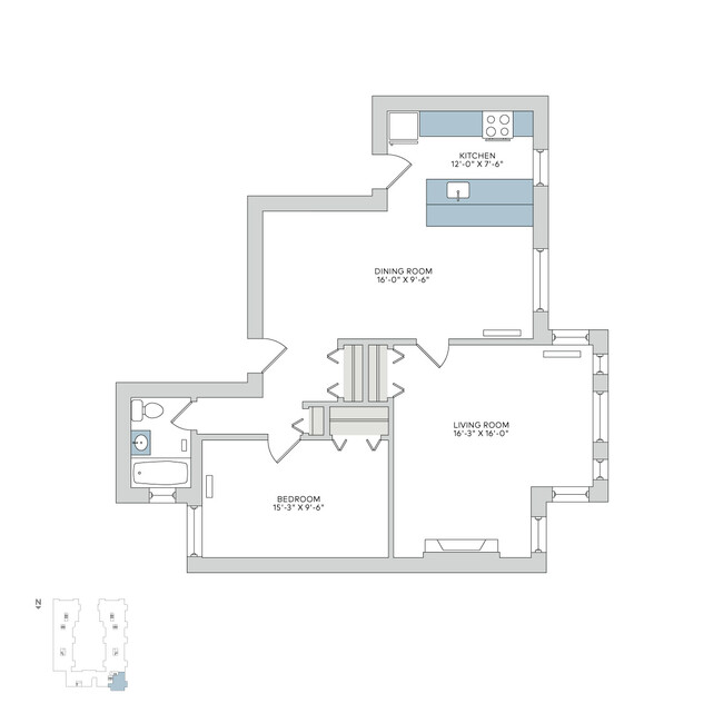 Floorplan - 1101 E. Hyde Park Boulevard