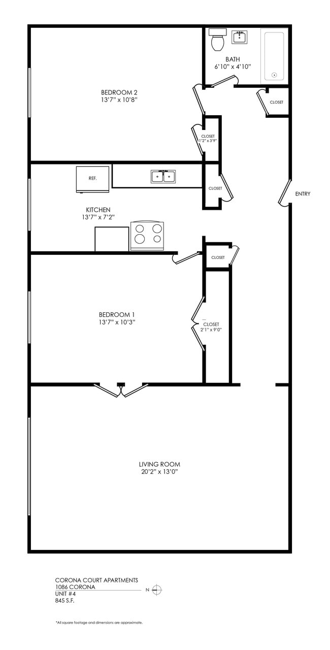 Floorplan - Corona Court Apartments