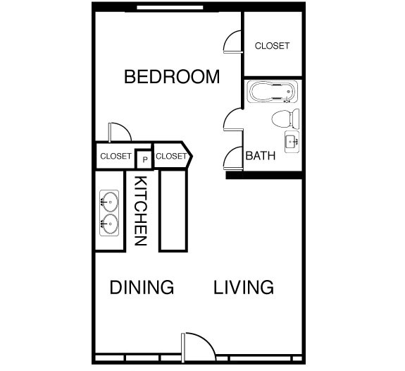 1BR/1BA - Tropicana Apartments