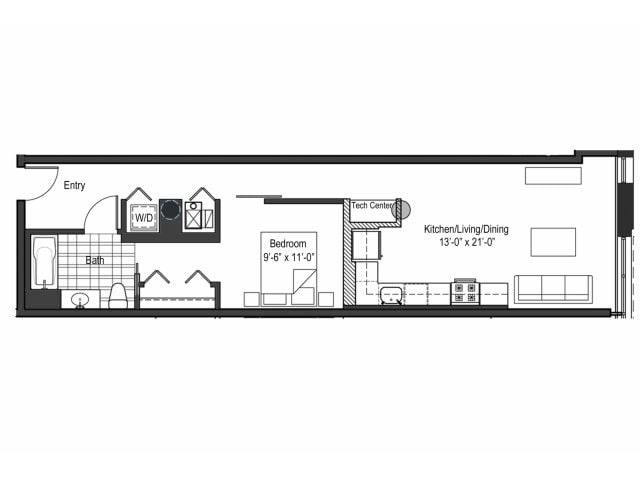 One Bedroom - 13thirteen Randolph Street Lofts